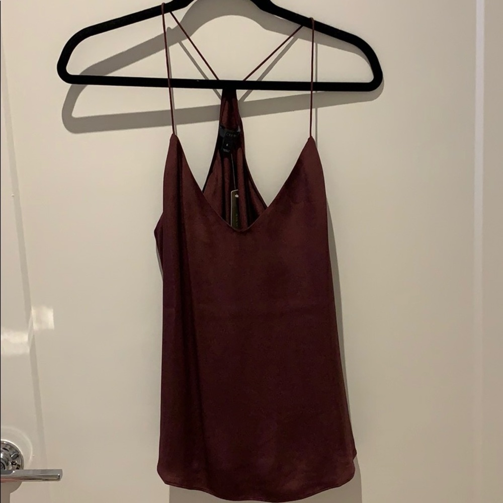 Bordeaux JCrew silk tank